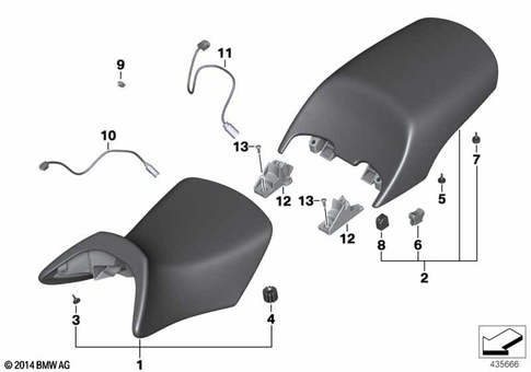 Bench Seat for 2009 BMW-Motorrad R 900 RT 10 SF #0