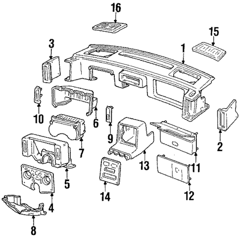 Instrument Panel for 1986 Pontiac Fiero #0