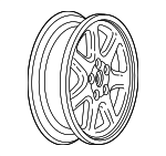9593846 - Suspension: Wheel, Alloy for Cadillac: Seville | Oldsmobile: Aurora Image