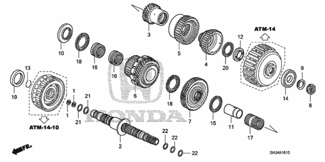AT Secondary Shaft ('07-) for 2007 Honda Odyssey #0