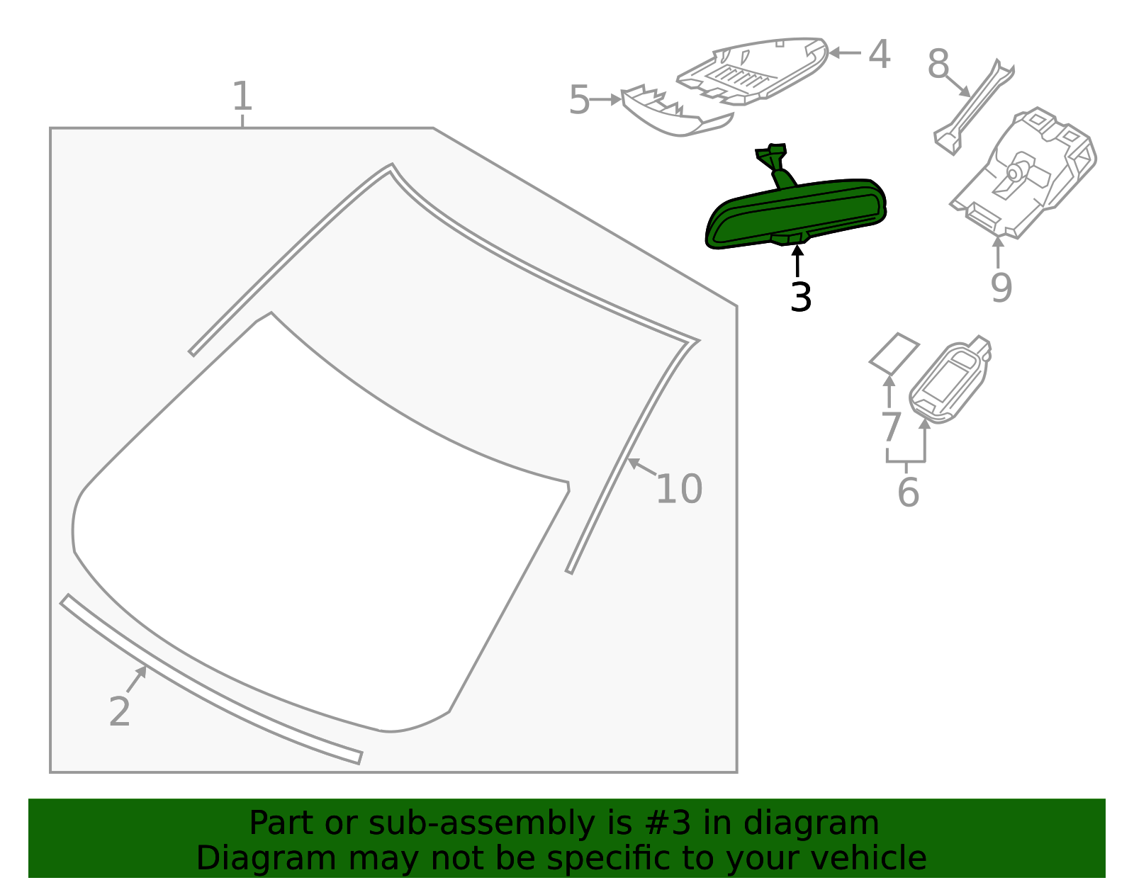 2014-2025 Mazda OEM NEW 2014-2019 Mazda CX9 CX5 Interior Rear View