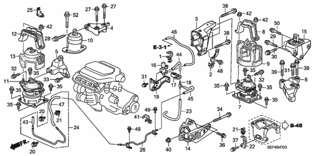Engine Mounts (AT) ('07) for 2007 Acura TL #0