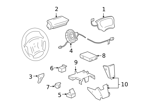 Air Bag Components for 2001 Chevrolet Cavalier #0