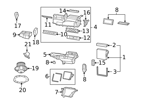 A/C Condenser & Evaporator for 2011 Chevrolet Malibu #1