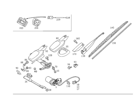 Pane Wiper for 1997 Mercedes-Benz C230 #1