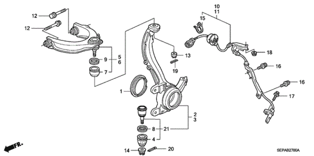 Knuckle for 2008 Acura TL #0