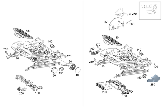 9109016 - Driver Seat: Height Adjustment for Mercedes-Benz Image image