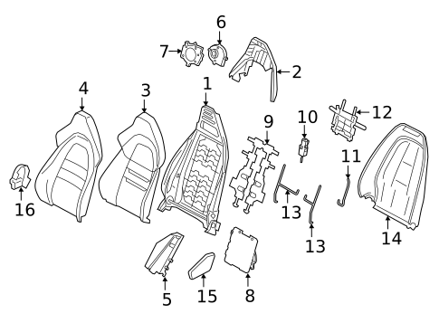 Front Seat Components for 2018 Porsche Panamera #0
