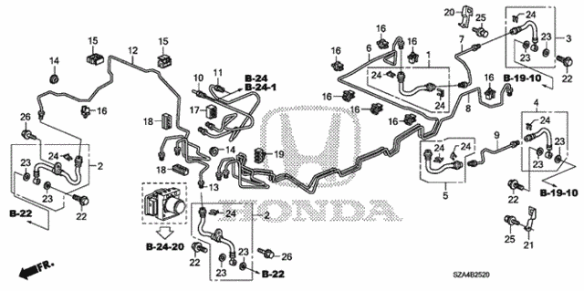 Brake Lines (VSA) for 2012 Honda Pilot #0