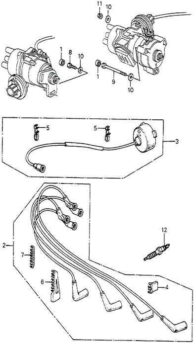 High Tension Cord - Spark Plug for 1984 Honda Accord #0