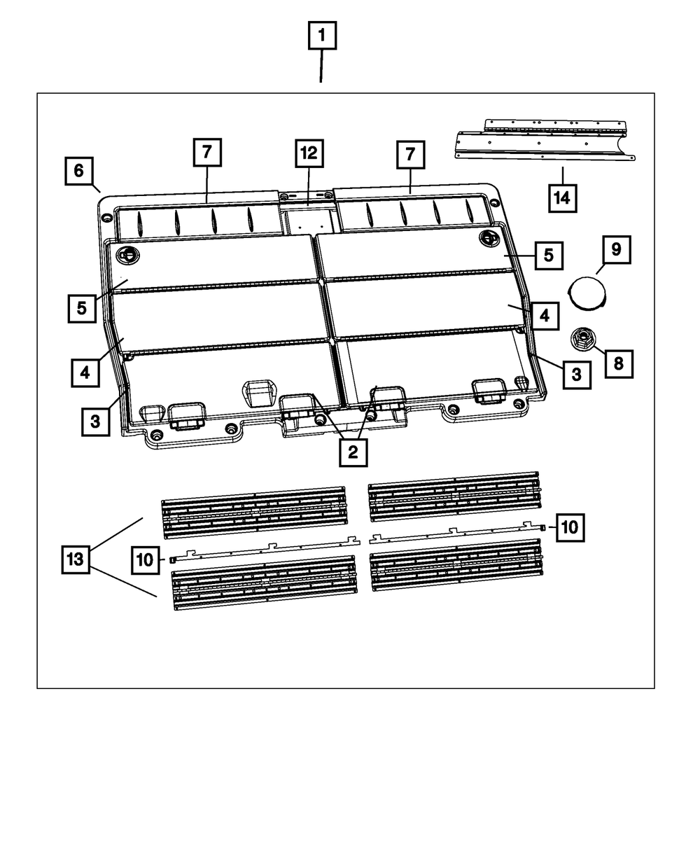 Load Floor Hinge, Left - Mopar (68059379AA)