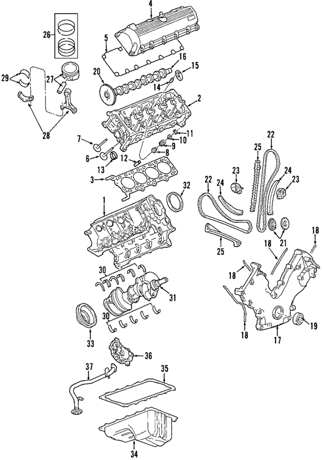 F75Z6010AF - Engine: Cylinder Block for Ford: E-150 Econoline, E-150 Econoline Club Wagon, E-250 Econoline, E-350 Econoline, E-350 Econoline Club Wagon, E-350 Super Duty, Excursion, Expedition, F-150, F-250, F-250 Super Duty, F-350 Super Duty | Lincoln: Navigator Image