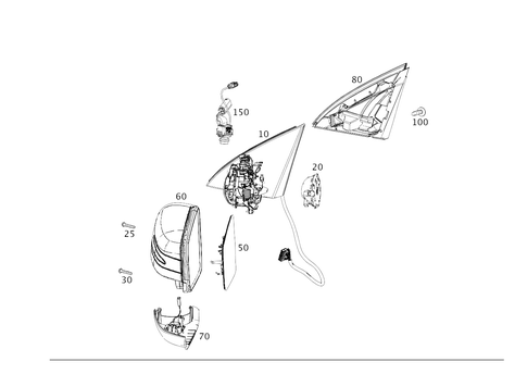 Outside Mirror, Left for 2016 Mercedes-Benz GLE 450 AMG&reg; #0