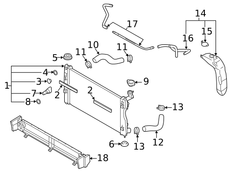 Radiator & Components for 2021 Subaru Crosstrek #0