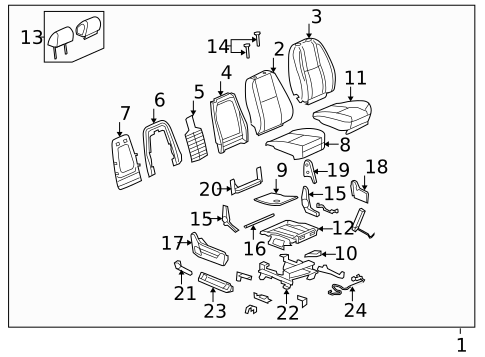 Front Seat Components for 2012 Cadillac Escalade #4