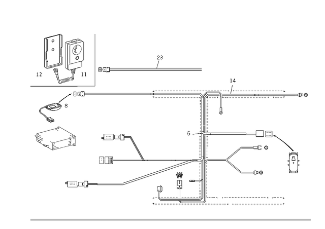 2028203117 - Electrical System: Electric Cable for Mercedes-Benz: C220, C230 Image image