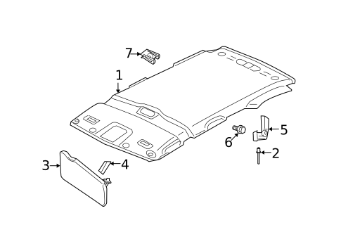 Interior Trim - Roof for 2008 Mercury Mariner #0