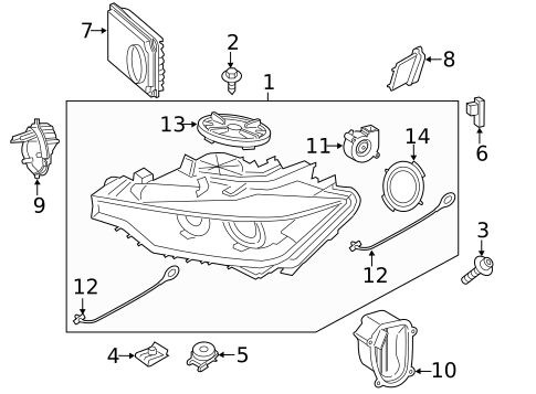 Headlamp Components for 2017 BMW M4 #1