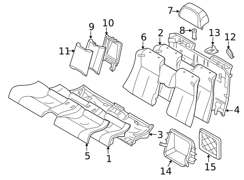 Rear Seat Components for 2018 BMW 650i xDrive #0