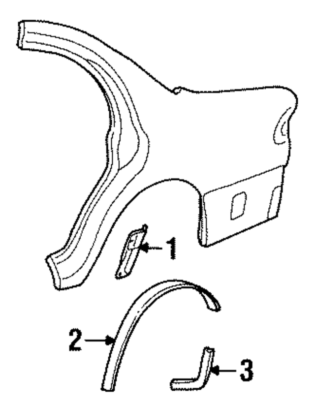 1F3Z5429076PTM - : Body Trim Molding for Ford Image