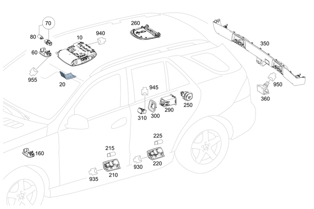 28202101 - Electrical System: Interior Lamp for Mercedes-Benz Image image