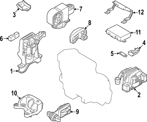 Engine & Trans Mounting for 2025 INFINITI QX55 #0