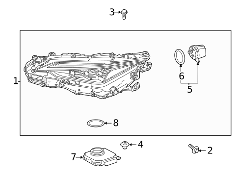 Headlamp Components for 2022 Lexus IS350 #1
