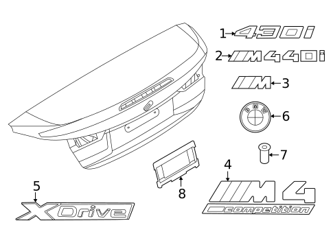 Exterior Trim - Trunk for 2024 BMW 430i xDrive #1