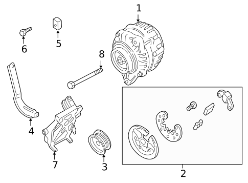 Alternator for 2000 Nissan Frontier #0