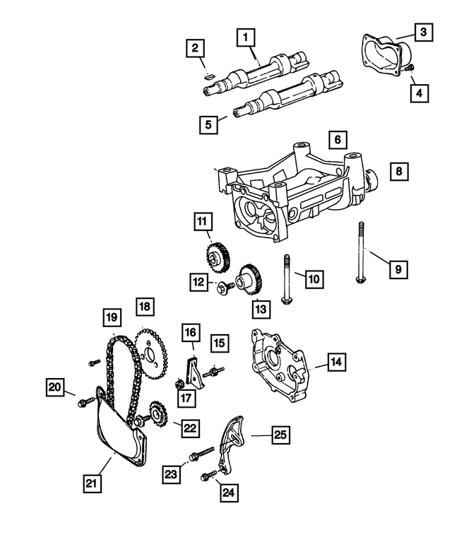6500150 - Engine 2.4L Four Cylinder: Crankshaft Sprocket Key for Mopar Image