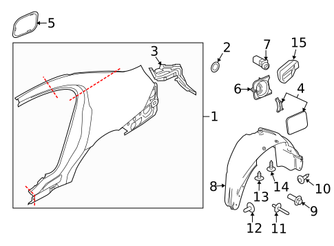 Quarter Panel & Components for 2013 Lincoln MKS #0