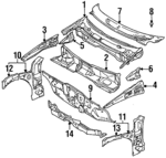 91171414 - Body: Cowl Panel for GM Image