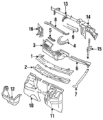 1246202986 - Body: Cowl Panel for Mercedes-Benz Image