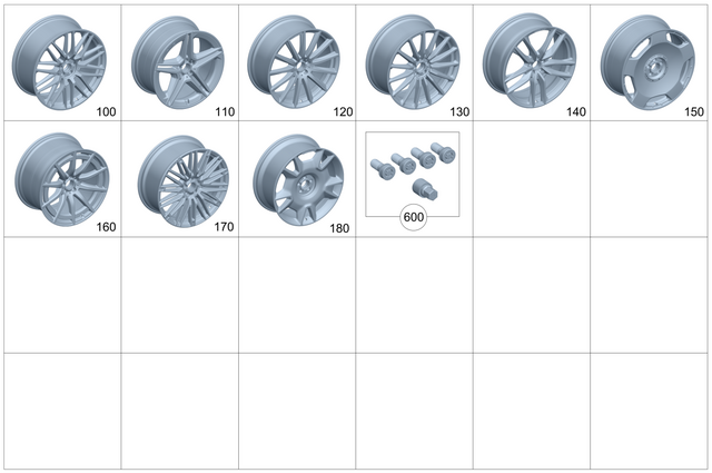 1674019400 - Wheels and Accessories: Spoke Wheel for Mercedes-Benz: GLS450, GLS580, GLS63 AMG, Maybach GLS600 Image