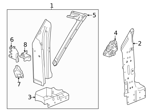 Hinge Pillar for 2022 Chevrolet Corvette #0