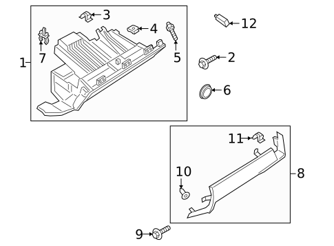 Glove Box for 2020 Porsche Cayenne #0