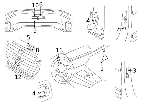 Labels for 2022 Audi A6 Quattro #0