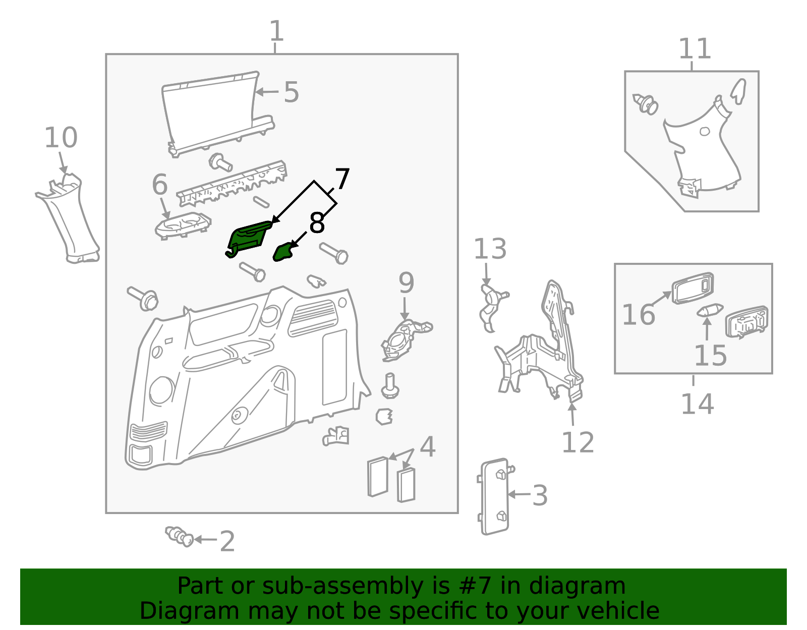 62606-AE010-E0 - High-Quality Interior Quarter Panel Trim Panel Access ...