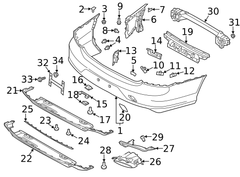 Bumper & Components - Rear for 2019 Volvo S90 #0