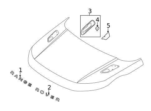Exterior Trim - Hood for 2012 Land Rover Range Rover Evoque #0