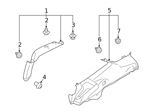 Interior Trim - Quarter Panels for 2021 Subaru Forester #0