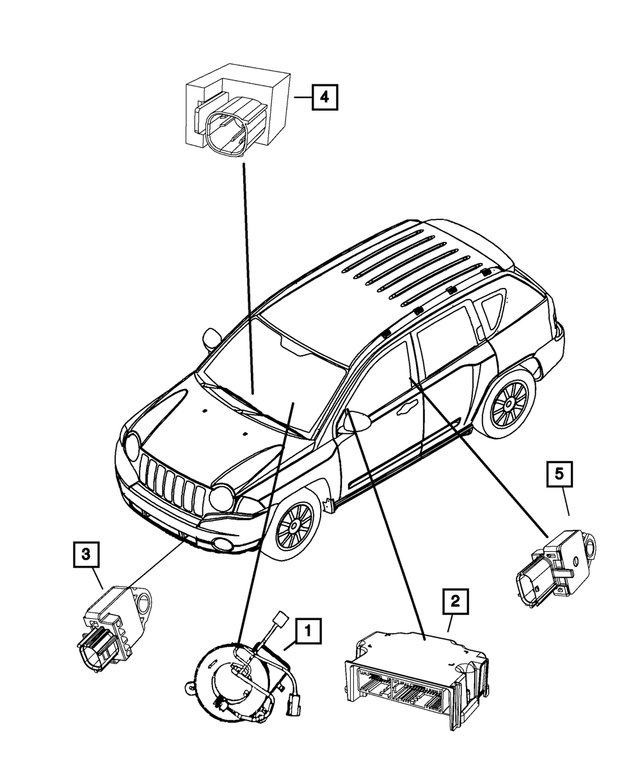68339336AB - Restraints: Steering Column Control Module Clockspring for Mopar Image