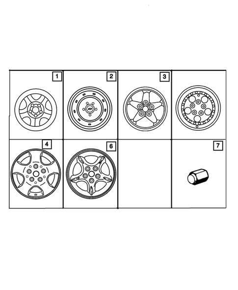 Wheels and Hardware for 2001 Jeep Wrangler #0