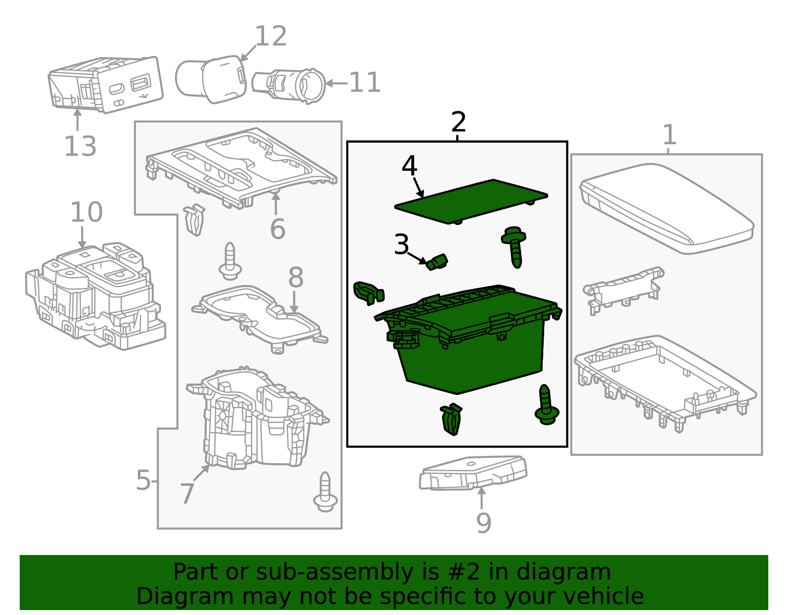 58804-48701-C0 - Console Compartment 2025 Lexus | Longo Lexus Parts