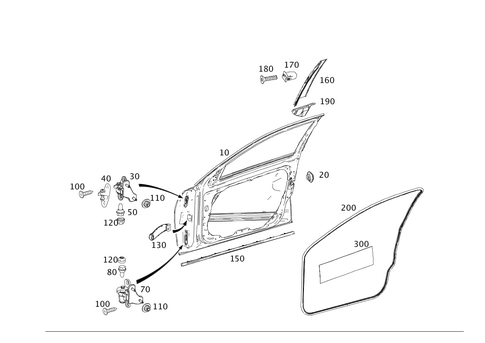 Driver Door for 2008 Mercedes-Benz C300 #0