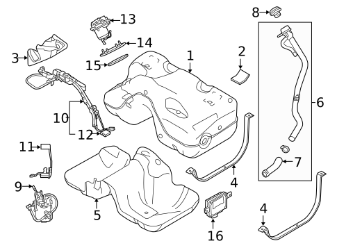 Fuel System Components for 2012 Land Rover Range Rover Evoque #0