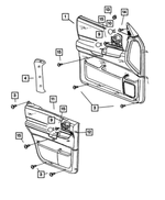 5HC521L5AD - : Front Door Panel, Right for Mopar Image