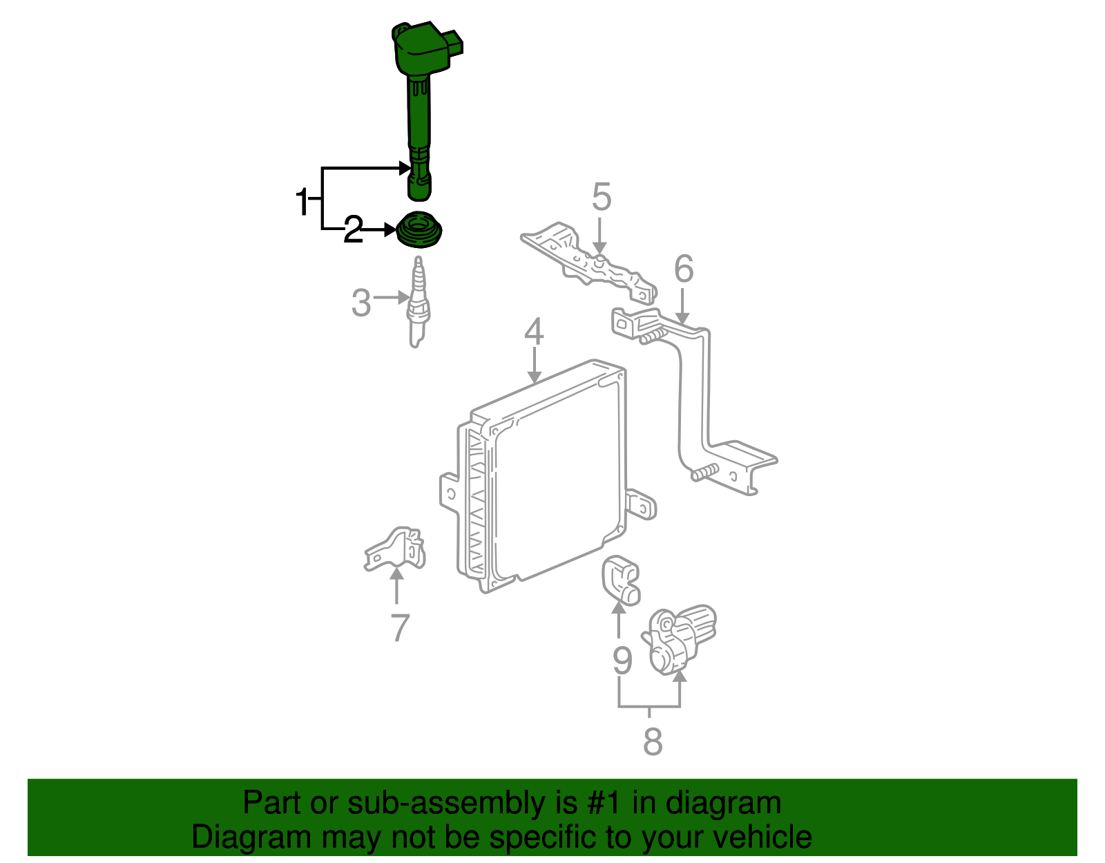 30520-PVJ-A01 - Ignition Coil 2001-2008 Honda | Toronto