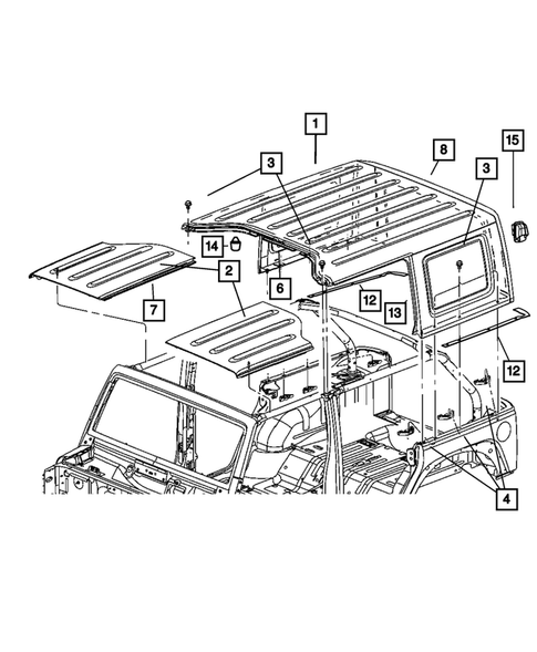 Roof for 2015 Jeep Wrangler #4