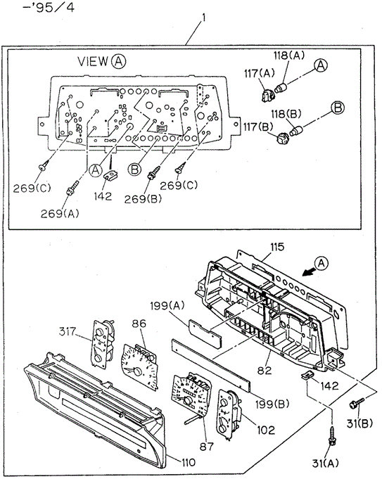Combination Meter (4) for 1995 Honda Passport #0